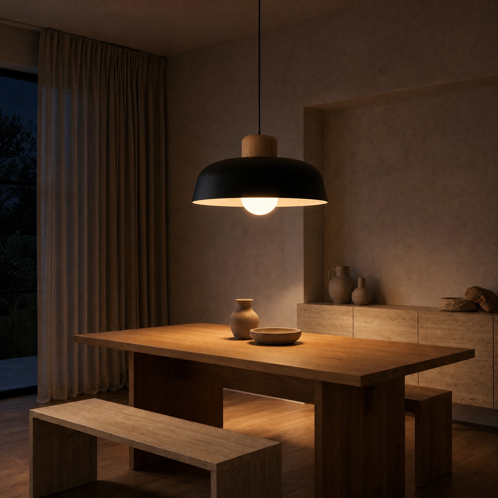 Oslo Nordic Wood Pendant Light