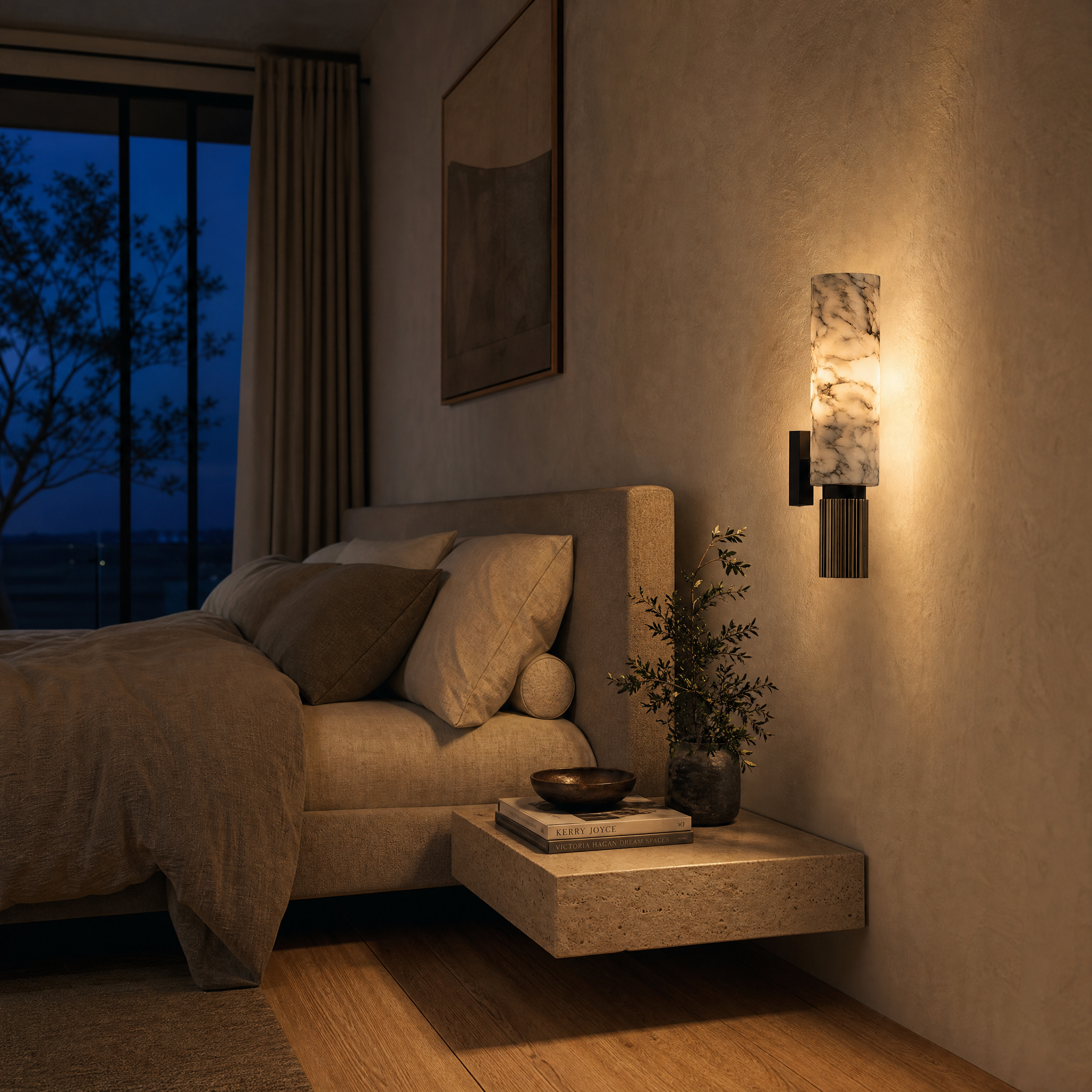 Nova Natural Marble Wall Light