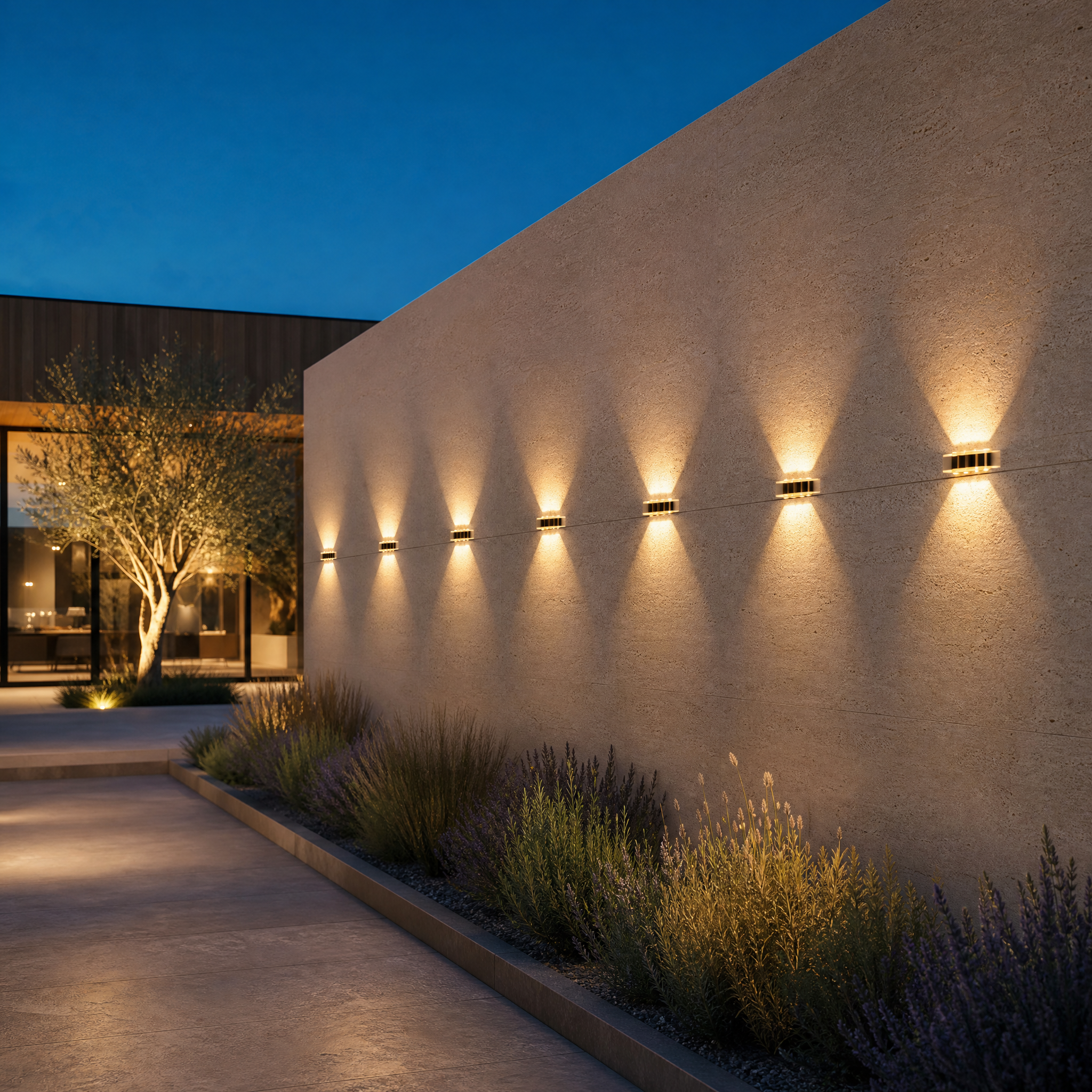Luma Solar Powered LED Up & Down Wall Lights (Pack of 6)