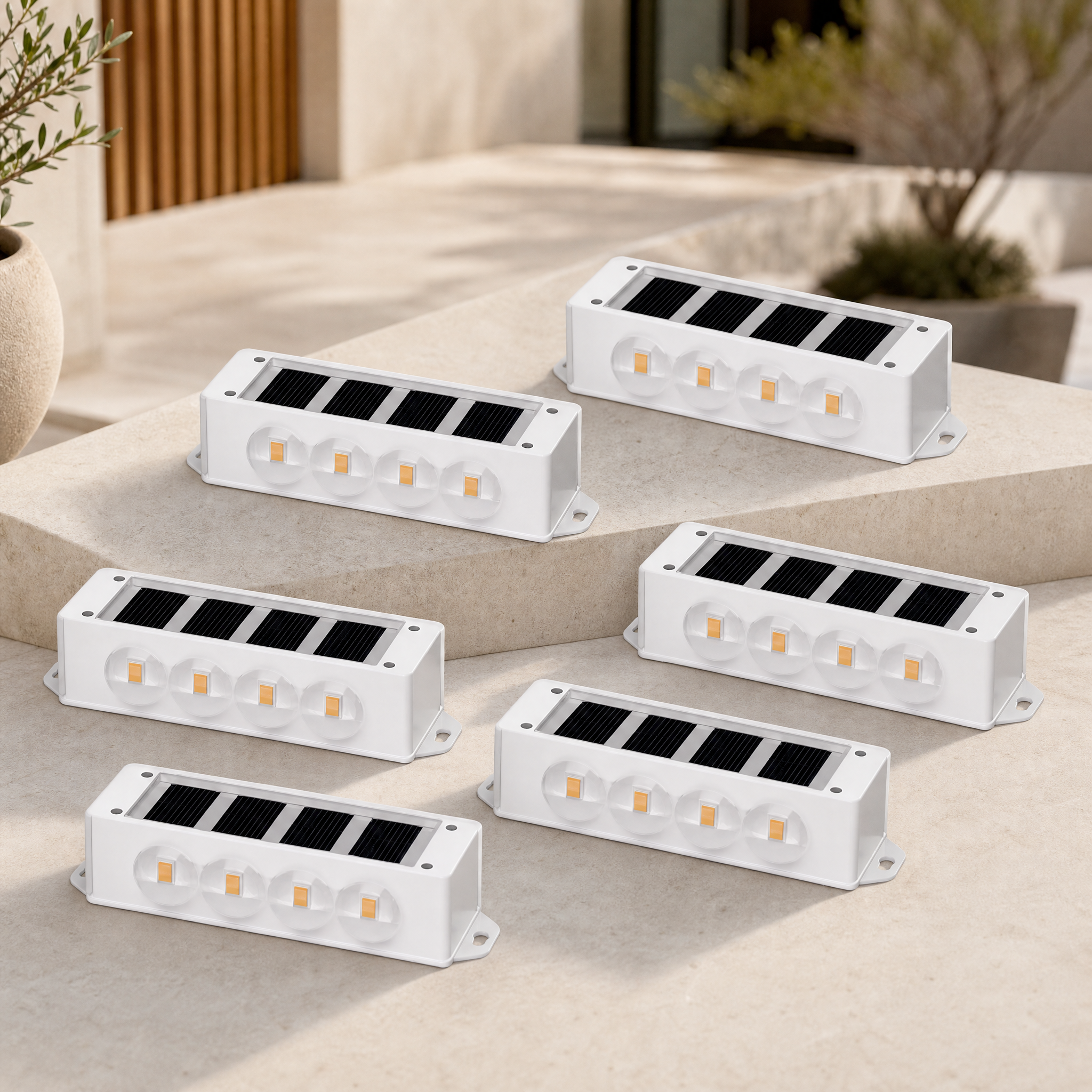 Luma Solar Powered LED Up & Down Wall Lights (Pack of 6)