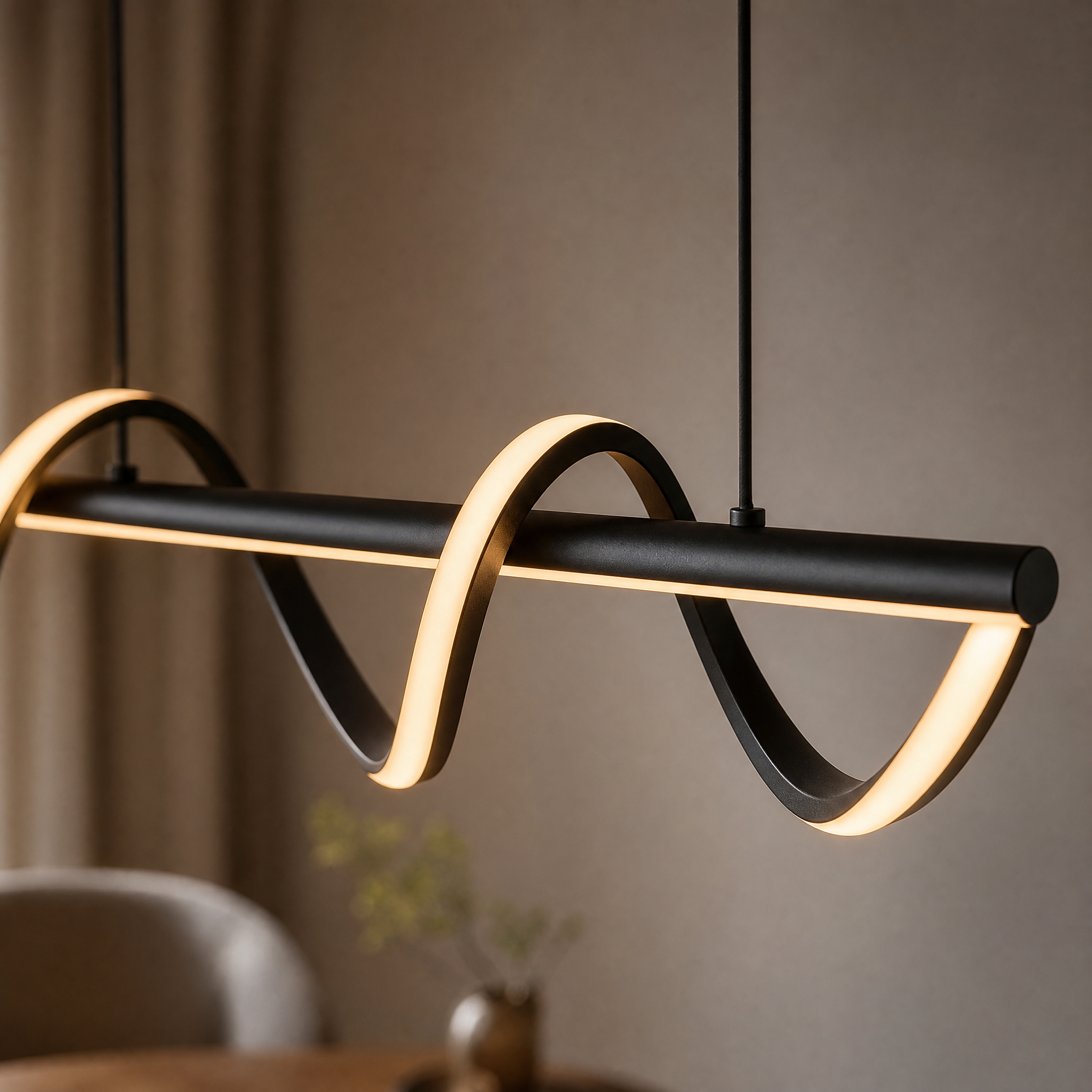Veyra Modern Wave LED Pendant Light
