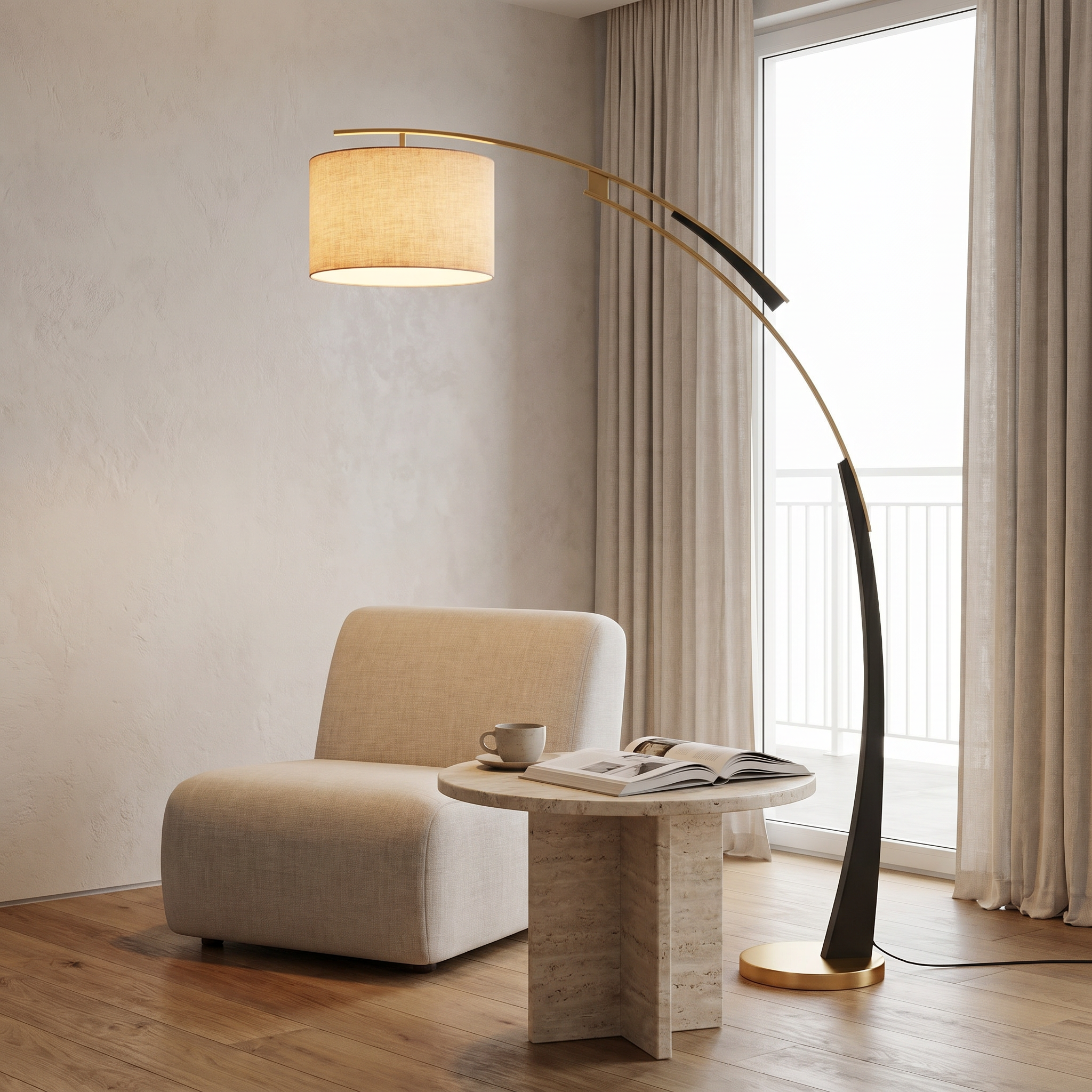 Arden Modern Arc Floor Lamp