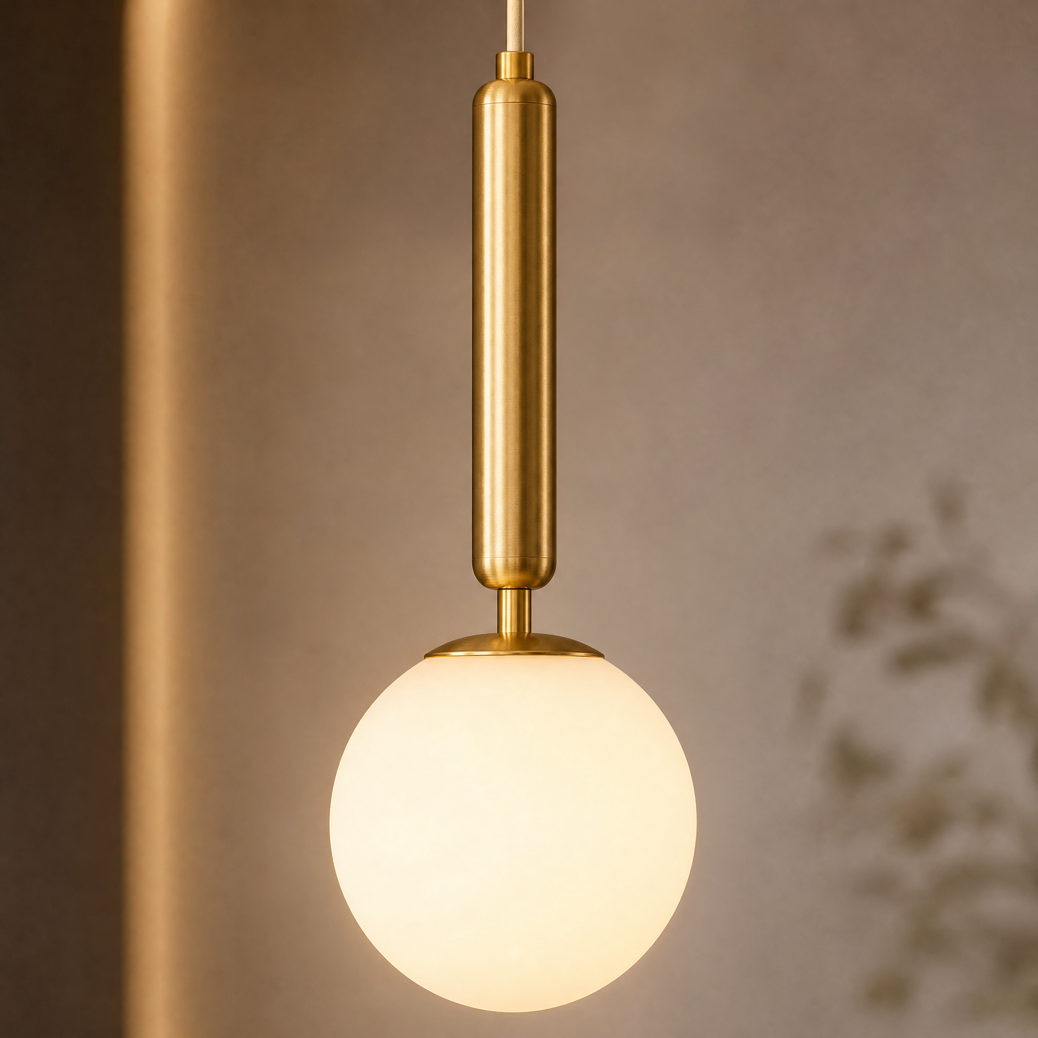 Nordic Opal Glass Globe Pendant Light