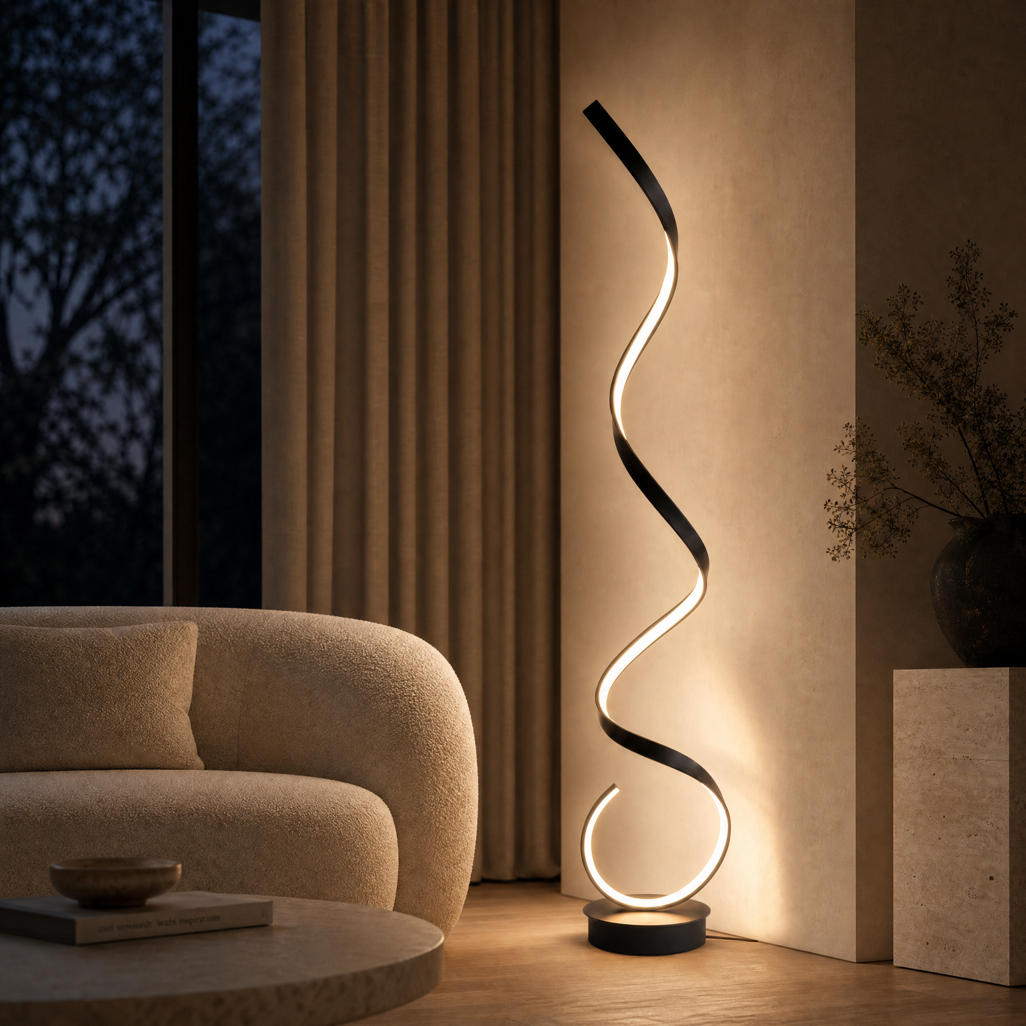 Helix Modern Spiral LED Floor Lamp