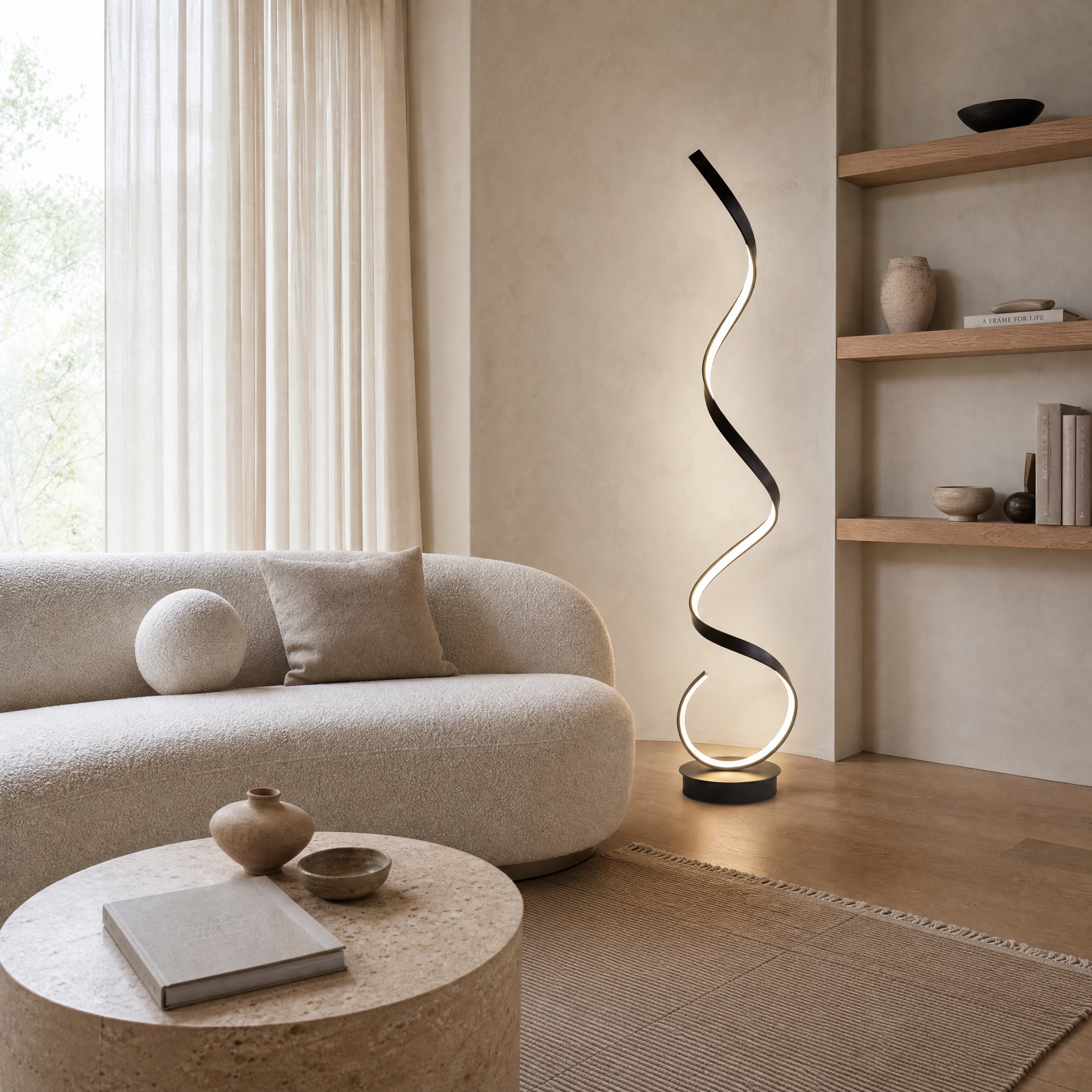 Helix Modern Spiral LED Floor Lamp