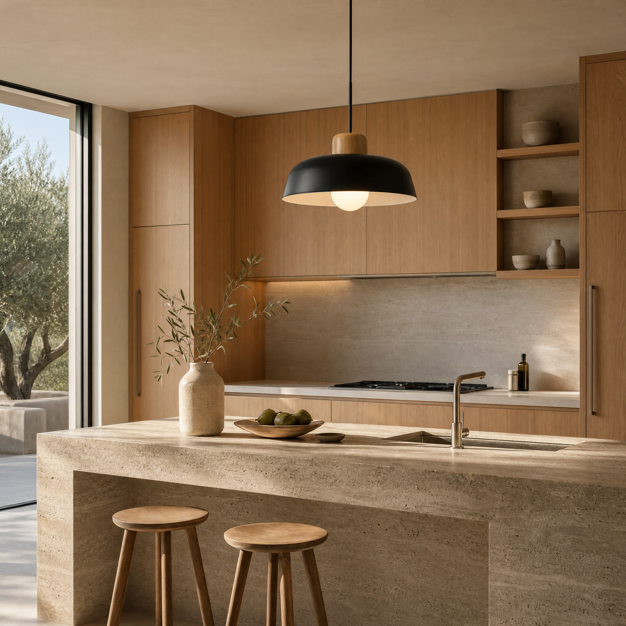 Oslo Nordic Wood Pendant Light