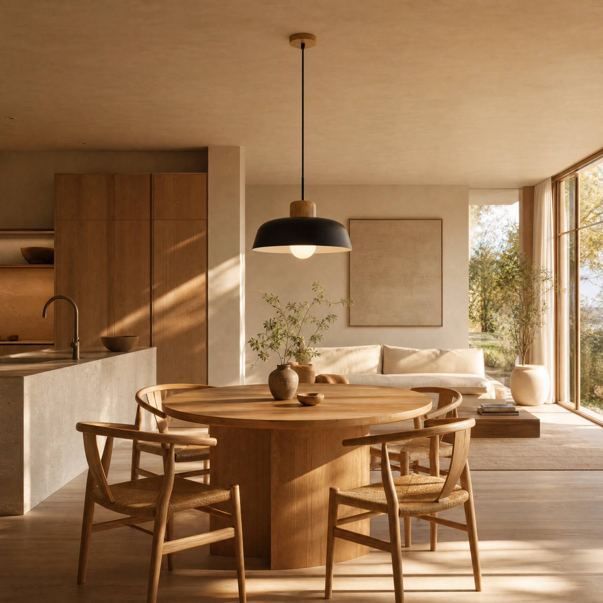 Oslo Nordic Wood Pendant Light