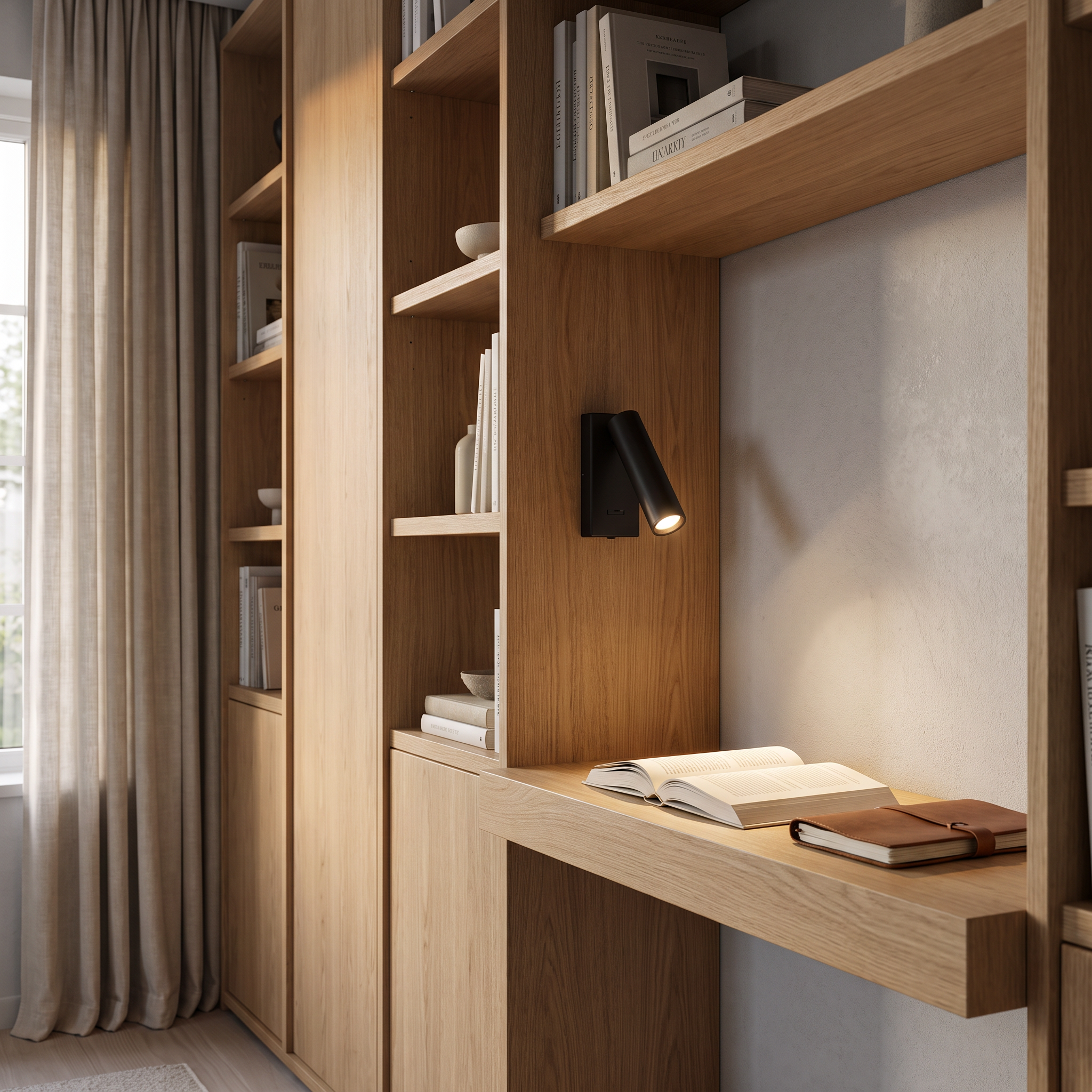 Riven Adjustable Reading Wall Light (Black)