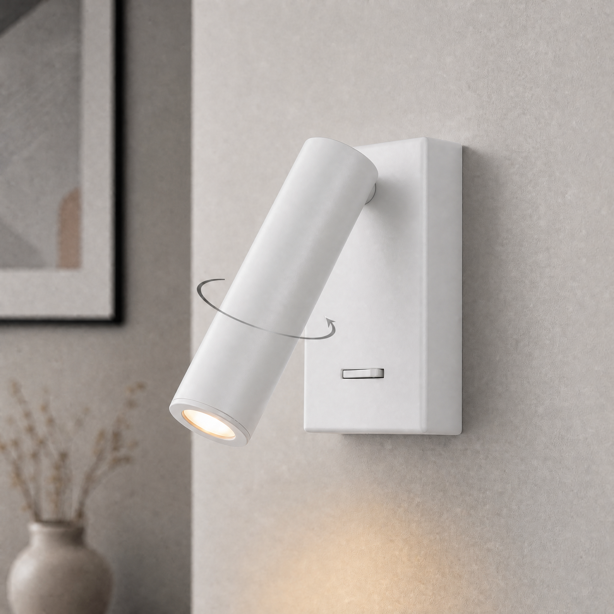 Riven Adjustable Reading Wall Light (White)