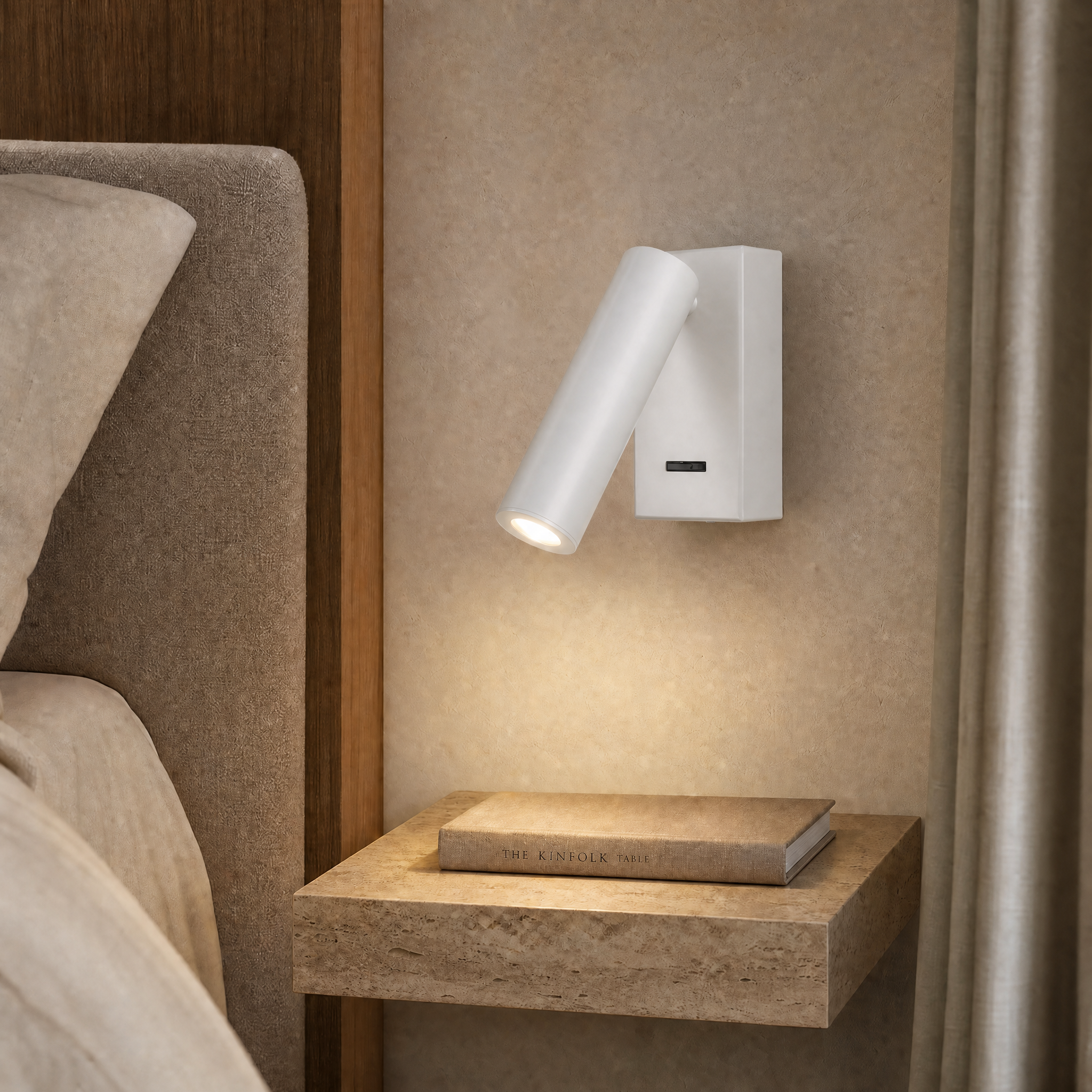 Riven Adjustable Reading Wall Light (White)